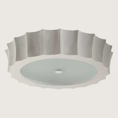 Tobias Oliver Porta Romana | Scalloped Bulkhead | Plaster White