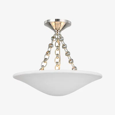 Tobias Oliver Visual Comfort | Mollino 16 Semi Flush Mount | Polished Nickel