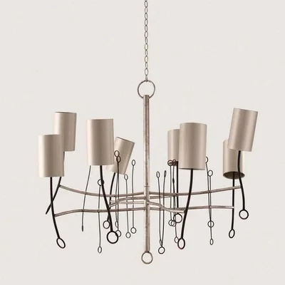 Tobias Oliver Porta Romana I Lollipop Chandelier Short | Scratched Gold
