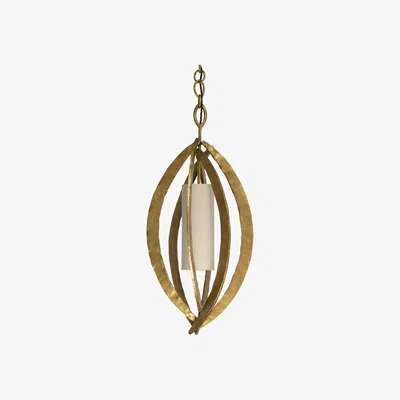Tobias Oliver Porta Romana I Miro Pumpkin Chandelier I French Brass