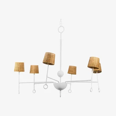 Tobias Oliver Porta Romana I Crawford Chandelier I Plaster White