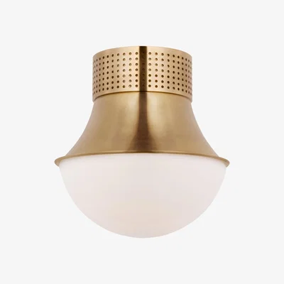 Tobias Oliver Visual Comfort | Precision 9 Flush Mount | Antique Burnished Brass