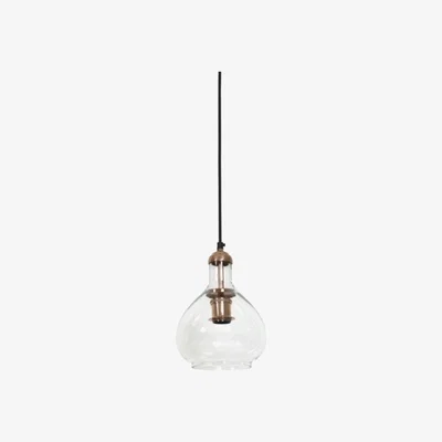 Woods Furniture Dela Glass Copper Hanging Light