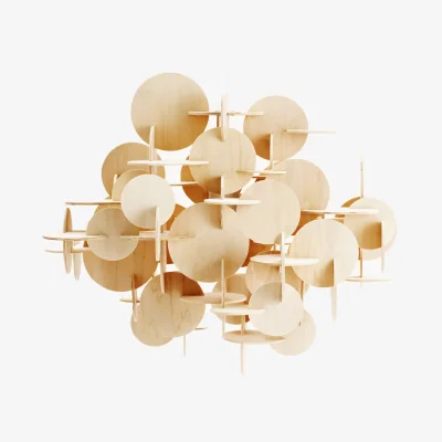 Westwing Small Wood Pendant Bau