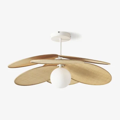 Westwing Ceiling Lamp Milani with Natural Fibre Decor
