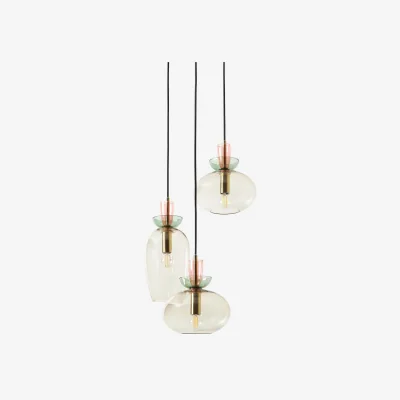 Westwing Coloured Glass Pendant Lamp Nyra