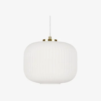 Westwing Small Pendant Lamp Sober with Glass Shade