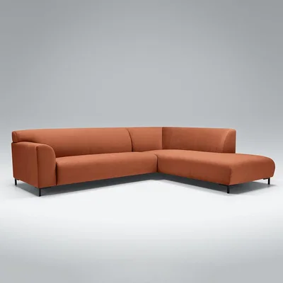 Cuckooland Lovi Furniture Salsa Chaise Longue Velvet Sofa - Right