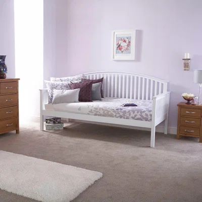 Dunelm Madrid White Day Bed White