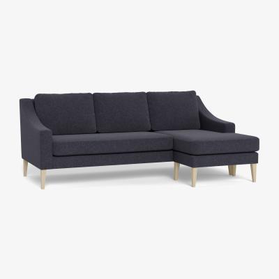 Heal's Heal's Richmond Corner Chaise Sofa Texture Soot Tinted Ash Feet - Heal's UK Furniture