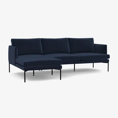 Heal's Heal's Matera Corner Chaise Sofa Left Hand Facing Daino leather Elephant Grey - Heal's UK Furniture