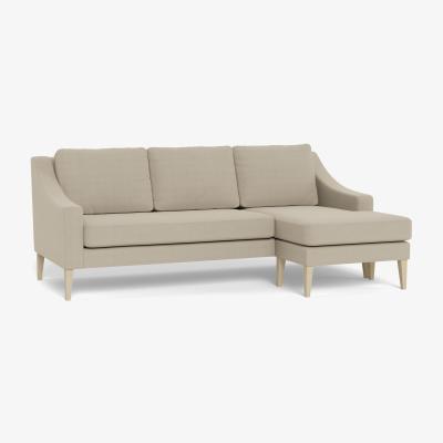 Heal's Heal's Richmond Corner Chaise Sofa Linen Hessian Natural Ash Feet - Heal's UK Furniture