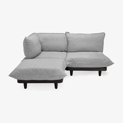 Made in Design Paletti set Corner sofa - / Left-hand armrest - L 180 cm by Fatboy Grey