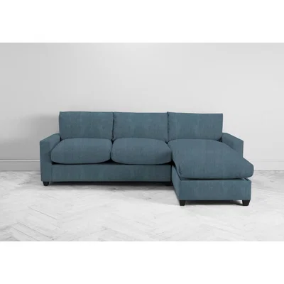 Perch and Parrow Mimi Right Hand Chaise Ottoman Sofa in Viridian