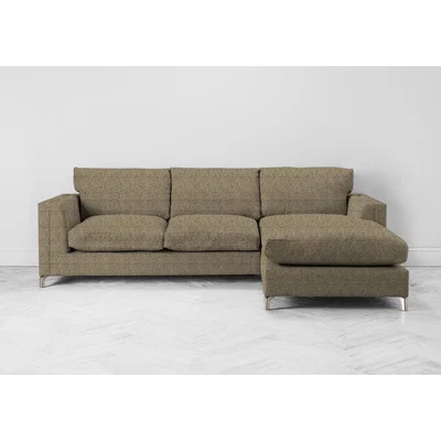Perch and Parrow Chris Right Hand Chaise Sofa in Limestone