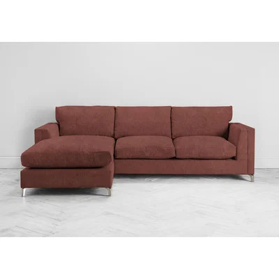 Perch and Parrow Chris Left Hand Chaise Sofa Bed in Cinnamon Latte