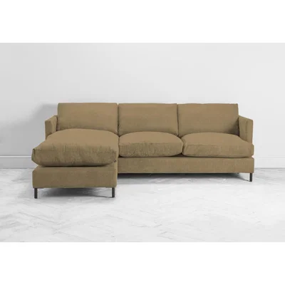 Perch and Parrow Justin Left Hand Chaise Sofa in Ginger Tea