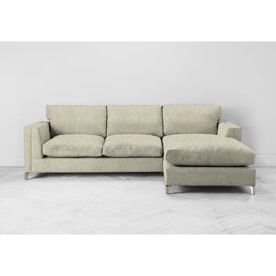 Perch and Parrow Chris Right Hand Chaise Sofa Bed in Oatmeal