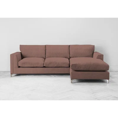 Perch and Parrow Chris Right Hand Chaise Sofa Bed in Dark Grape