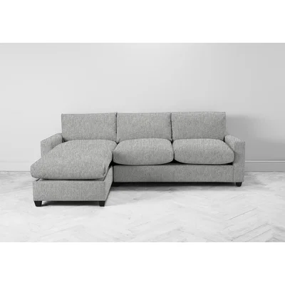 Perch and Parrow Mimi Left Hand Chaise Ottoman Sofa Bed in The Great White