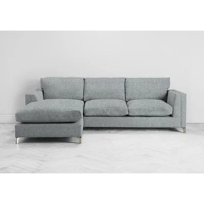 Perch and Parrow Chris Left Hand Chaise Sofa Bed in Airforce Blue