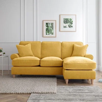 The Range The Amilia Right Hand Chaise - Gold
