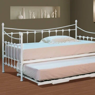 The Range White Ornate Metal Day Bed