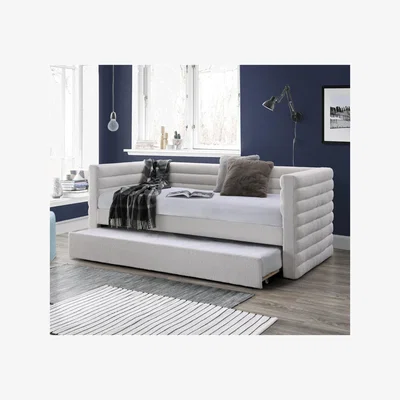 The Range Yuma Boucle Guest Bed - White
