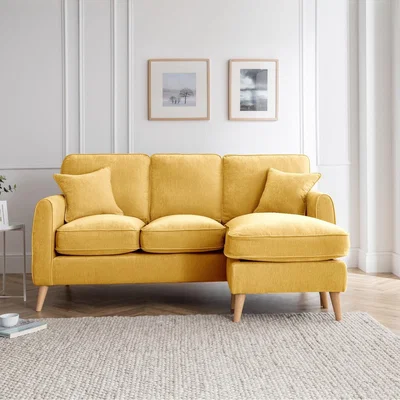 The Range The Sophia Right Hand Chaise - Gold