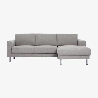 The Range Cleveland Chaise Lounge Sofa - Light Grey / Right-hand