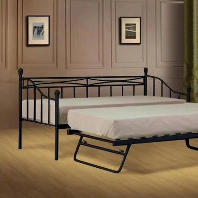 The Range Black Metal Day Bed - Single