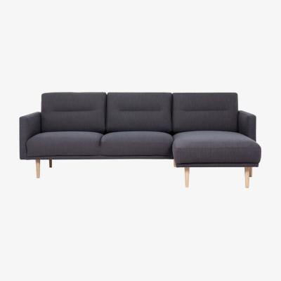 The Range Larvik Chaiselongue Oak Leg Sofa - Anthracite / Right-hand