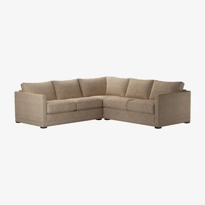 Sofa.com Aissa Small Corner Sofa in Champagne Luxe Boucle - sofa.com