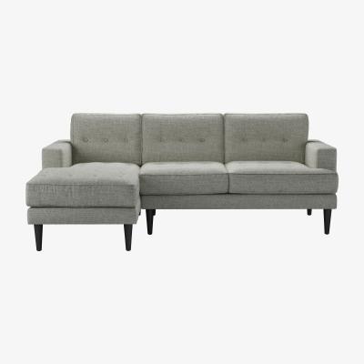 Sofa.com Mabel Medium LHF Chaise Sofa in Grey Marl Highland Tweed - sofa.com