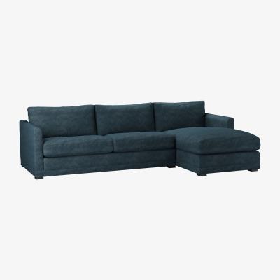 Sofa.com Aissa Large RHF Chaise Storage Sofa in Kingfisher Soft Chenille - sofa.com