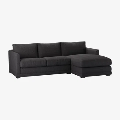 Sofa.com Aissa Small RHF Chaise Storage Sofa in Cadet Soft Chenille - sofa.com