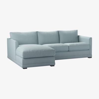 Sofa.com Aissa Small LHF Chaise Sofa in Exhale Vermeer Linen - sofa.com