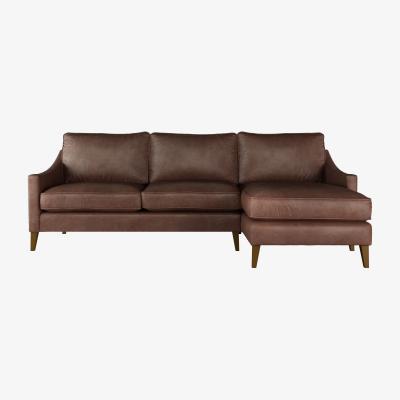 Sofa.com Iggy Medium RHF Chaise Sofa in Satchel Vintage Leather - sofa.com