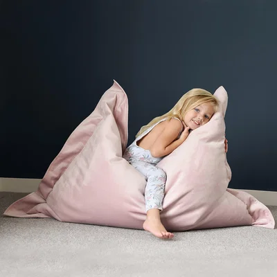 Dunelm Ru Comfy Junior Squarbie Velvet Bean Bag