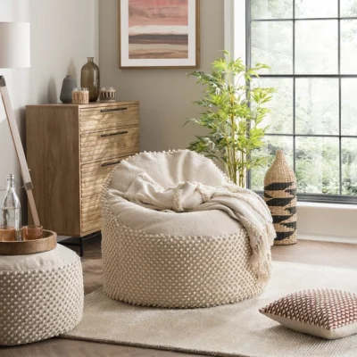 Dunelm Jersey Bobble Bean Bag Chair