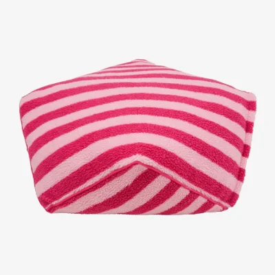 Dunelm Rosewood Stripe Sherpa Bean Bag Dog Bed