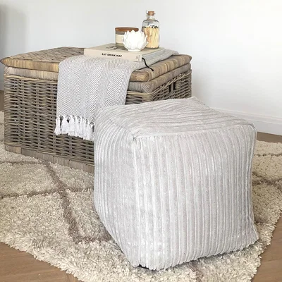 Dunelm Ru Comfy Jumbo Cord Cube Beanbag