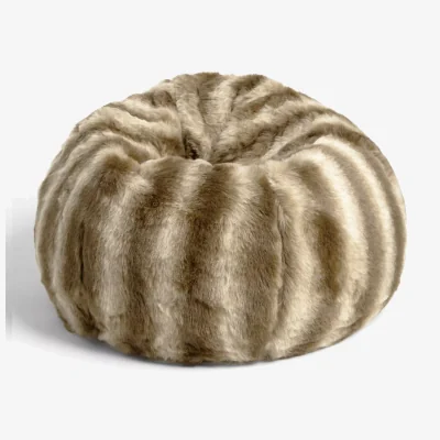 John Lewis John Lewis & Partners Faux Fur Beanbag, Ombre Mocha