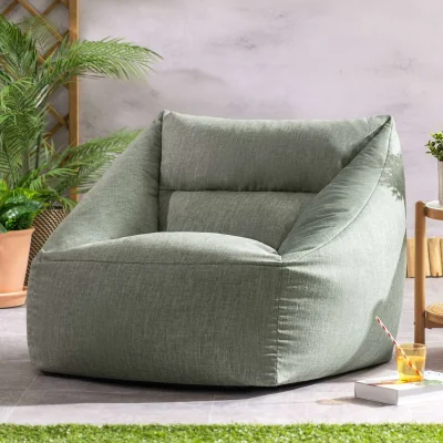 The Range Natalia Outdoor Woven Adults Bean Bag Armchair - Green
