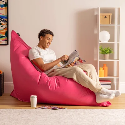 The Range Bazaar Bag Pink Giant Indoor Outdoor Bean Bag Lounger - Pink