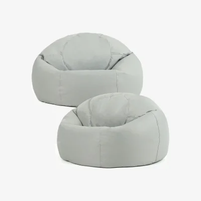 The Range Classic Indoor and Outdoor Bean Bag Set of 2 - Grey