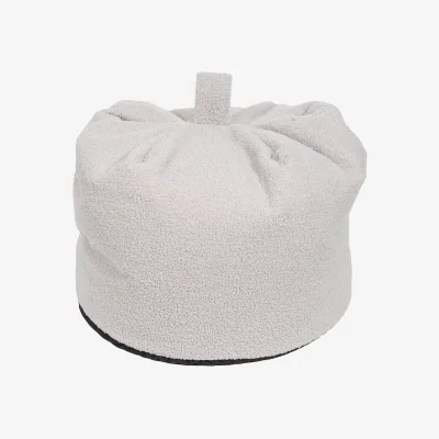 The Range Teddy Boucle Bean Bag - Silver
