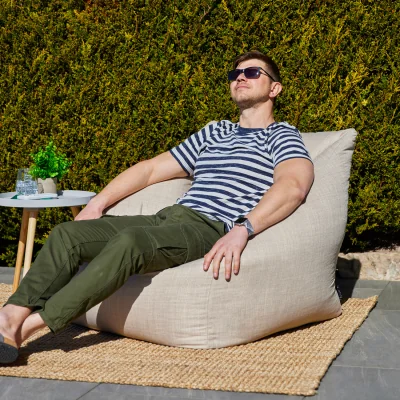 The Range Woven Natalia Large Outdoor Beanbag - Yellow