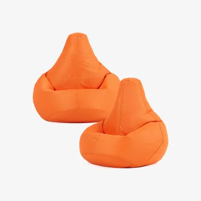 The Range Set of 2 Kids Gaming Bean Bag Chair - Orange