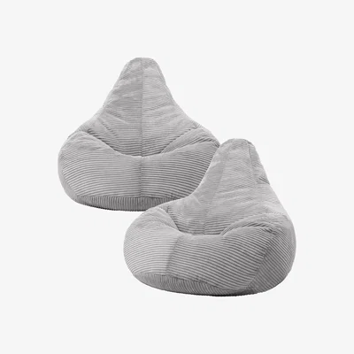 The Range icon Dalton Gaming Bean Bag Chair, Set of 2 - Grey